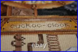 Cross stitch kit Cuckoo clock 40x54cm Beige Aida 14ct needlepoint kit