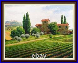 Cross stitch kit Vineyards 42x32cm Aida 16ct embroidery needlepoint kit