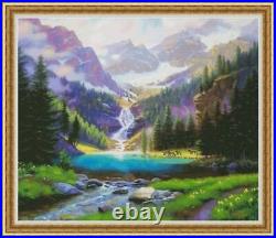 Cross stitch kit Waterfall 45x38cm Aida 18ct embroidery needlepoint kit