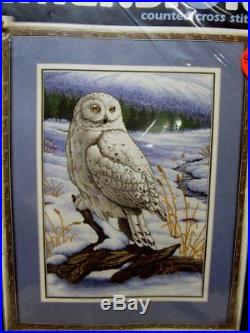 DIMENSIONS Counted Cross Stitch KIT STATELY SNOWY OWL by Michael Adams MIP