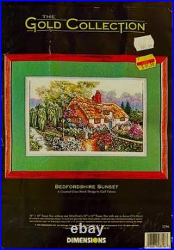DIMENSIONS Gold Collection BEDFORDSHIRE SUNSET Counted Cross Stitch Kit Cottage