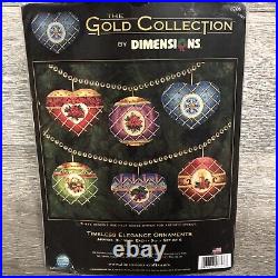 DIMENSIONS Gold Collection Counted Cross Stitch Kit Timeless Elegance Ornaments