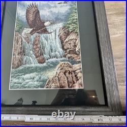 DIMENSIONS Gold Collection Eagle's Majesty Counted Cross Stitch Finished framed