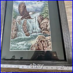 DIMENSIONS Gold Collection Eagle's Majesty Counted Cross Stitch Finished framed