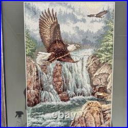 DIMENSIONS Gold Collection Eagle's Majesty Counted Cross Stitch Finished framed