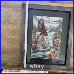 DIMENSIONS Gold Collection Eagle's Majesty Counted Cross Stitch Finished framed