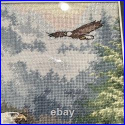 DIMENSIONS Gold Collection Eagle's Majesty Counted Cross Stitch Finished framed