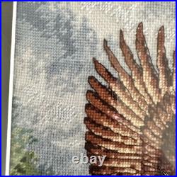 DIMENSIONS Gold Collection Eagle's Majesty Counted Cross Stitch Finished framed