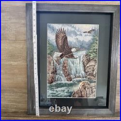 DIMENSIONS Gold Collection Eagle's Majesty Counted Cross Stitch Finished framed