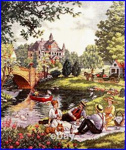 DIMENSIONS Gold Collection Picnic On The Lawn Counted Cross Stitch Kit RARE