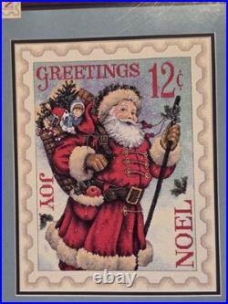 DIMENSIONS Gold Collection SANTA STAMP Cross Stitch Kit 11 x14 New-Sealed 8688