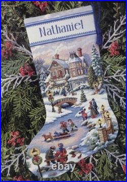 DIMINSIONS Gold Collection Winters Twilight Stocking Counted Cross Stitch Kit