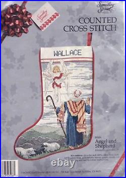 DIY Angel Shepherd Nativity Christmas Count Cross Stitch Stocking Kit