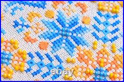 DIY Cross-Stitch Kit embroidery set Craft gift needlework art Preciosa Beads DMC