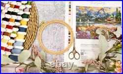 DIY Needlepoint Counted Cross Stitch Spring Mountain Majesty Embroidery Kit DIY Needlepoint Counted Cross Stitch Spring Mountain Majesty Embroidery Kit