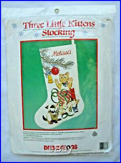 DImensions / Linda Powell Three Little Kittens Stocking Crewel Embroidery Kit