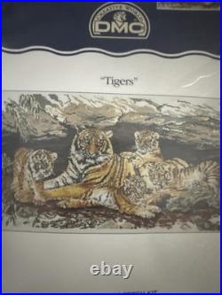 DMC Creative World. Tigers Counted Cross Stitch Kit. NIP 17x10 K3507US