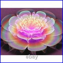 Diamond 5D Lotus Flower Painting Colorful Design Embroidery House Mosaic Display