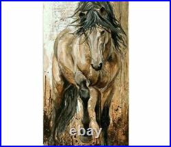Diamond Brown Horse Painting House Design Embroidery Portrait Display Decoration