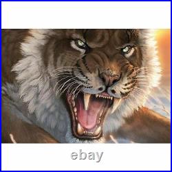 Diamond Painting Angry Lion Wild Animal Design Portrat House Embroidery Displays