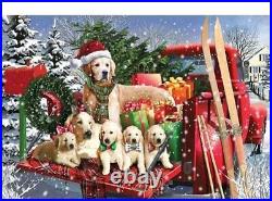 Diamond Painting Christmas Dogs In The Truck Design Embroidery Portrait Displays
