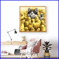 Diamond Painting DIY Cat And Chicks Cute Portrait Embroidery House Design Decors