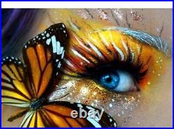 Diamond Painting Eye Butterfly Artwork Design Embroidery Portrait House Displays
