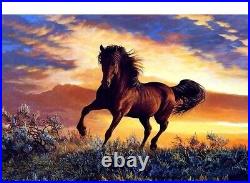 Diamond Painting Running Horse And Sunset Designs Embroidery House Wall Displays