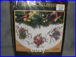 Dimension The Gold Collection Christmas Tree Skirt Cross Stitch Kit Wind Swept