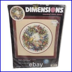 Dimensions 35028 Berry Wreath Welcome Counted Cross Stitch Kit Martha Edwards