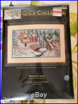 Dimensions 35111 Winter Lace Rare Counted Cross Stitch Kit