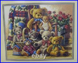 Dimensions 35115 Teddy Bear Gathering 15x12 GOLD Counted Cross Stitch Kit New