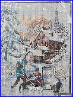 Dimensions # 35194 Hockey Rivalry Counted Cross Stitch Kit Unopened USA