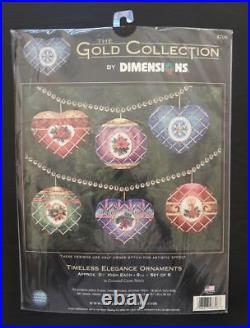 Dimensions # 8706 Timeless Elegance Ornaments Counted Cross Stitch Kit Unopened