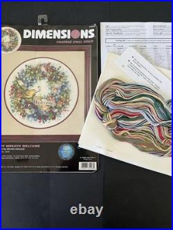 Dimensions Berry Wreath Welcome Counted Cross Stitch Kit 35028 2000