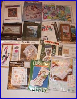 Dimensions Bucilla etc, Cross Stitch Kits, Stamped and Counted, Lot of 15 Kits Dimensions Bucilla etc, Cross Stitch Kits, Stamped and Counted, Lot of 15 Kits