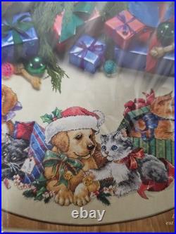 Dimensions Christmas Counted Cross Stitch Tree Skirt Kit Frisky Friends New Cats Dimensions Christmas Counted Cross Stitch Tree Skirt Kit Frisky Friends New Cats