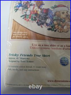 Dimensions Christmas Counted Cross Stitch Tree Skirt Kit Frisky Friends New Cats Dimensions Christmas Counted Cross Stitch Tree Skirt Kit Frisky Friends New Cats