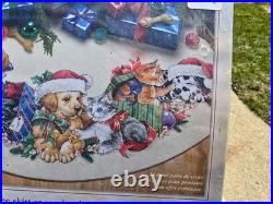 Dimensions Christmas Counted Cross Stitch Tree Skirt Kit Frisky Friends New Cats Dimensions Christmas Counted Cross Stitch Tree Skirt Kit Frisky Friends New Cats