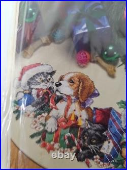 Dimensions Christmas Counted Cross Stitch Tree Skirt Kit Frisky Friends New Cats Dimensions Christmas Counted Cross Stitch Tree Skirt Kit Frisky Friends New Cats