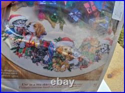 Dimensions Christmas Counted Cross Stitch Tree Skirt Kit Frisky Friends New Cats Dimensions Christmas Counted Cross Stitch Tree Skirt Kit Frisky Friends New Cats