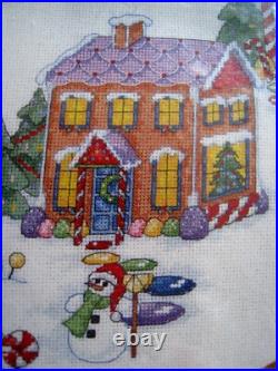 Dimensions Christmas Counted Cross Tree Skirt Craft Kit, GINGERBREAD LAND, 8670,45