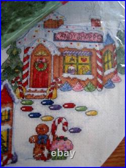 Dimensions Christmas Counted Cross Tree Skirt Craft Kit, GINGERBREAD LAND, 8670,45