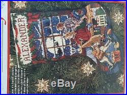 Dimensions Christmas Holiday Needlepoint Stocking Kit WAITING FOR SANTA 9084 16