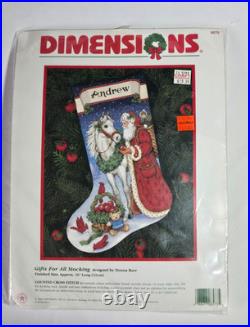 Dimensions Christmas Santa Counted Cross Stitch Gifts For All Stocking Kit, 8573