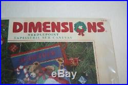 Dimensions Christmas Stocking Needlepoint Kit Santa's Toys #9129 Horse Bears NEW