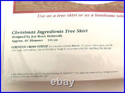 Dimensions Counted Cross Stitch Kit 8646 Christmas Ingredients Tree Skirt NIP