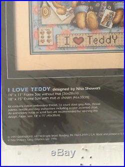 Dimensions Counted Cross Stitch Kit I LOVE TEDDY 3863 NIP 1997
