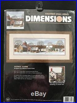 Dimensions Counted Cross Stitch Kit Scenic Farm #3841 (1997) Mildred Kratz