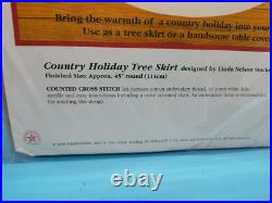Dimensions Country Holiday Tree Skirt Cross Stitch Kit New NOS #8577 Rare VHTF